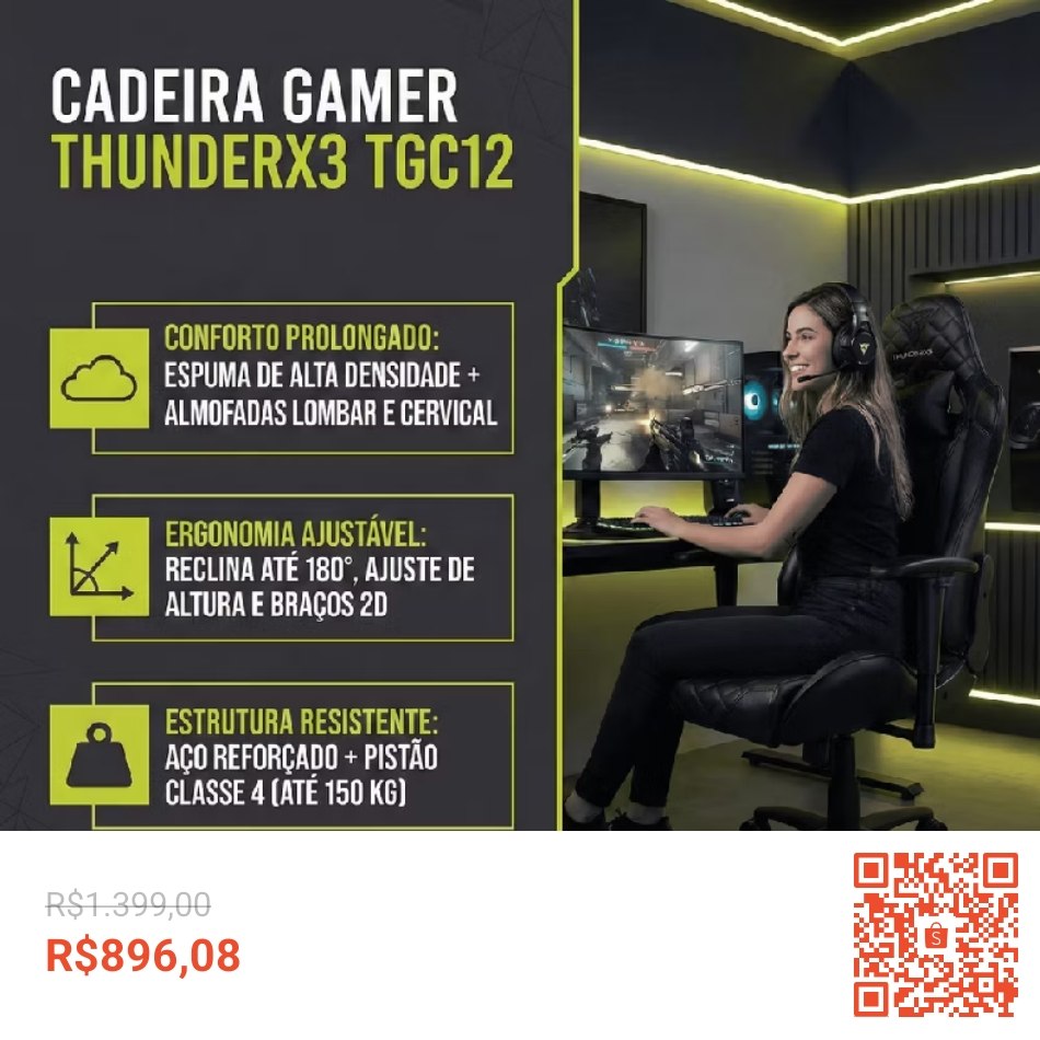 Cadeira Gamer ThunderX3 TGC12
