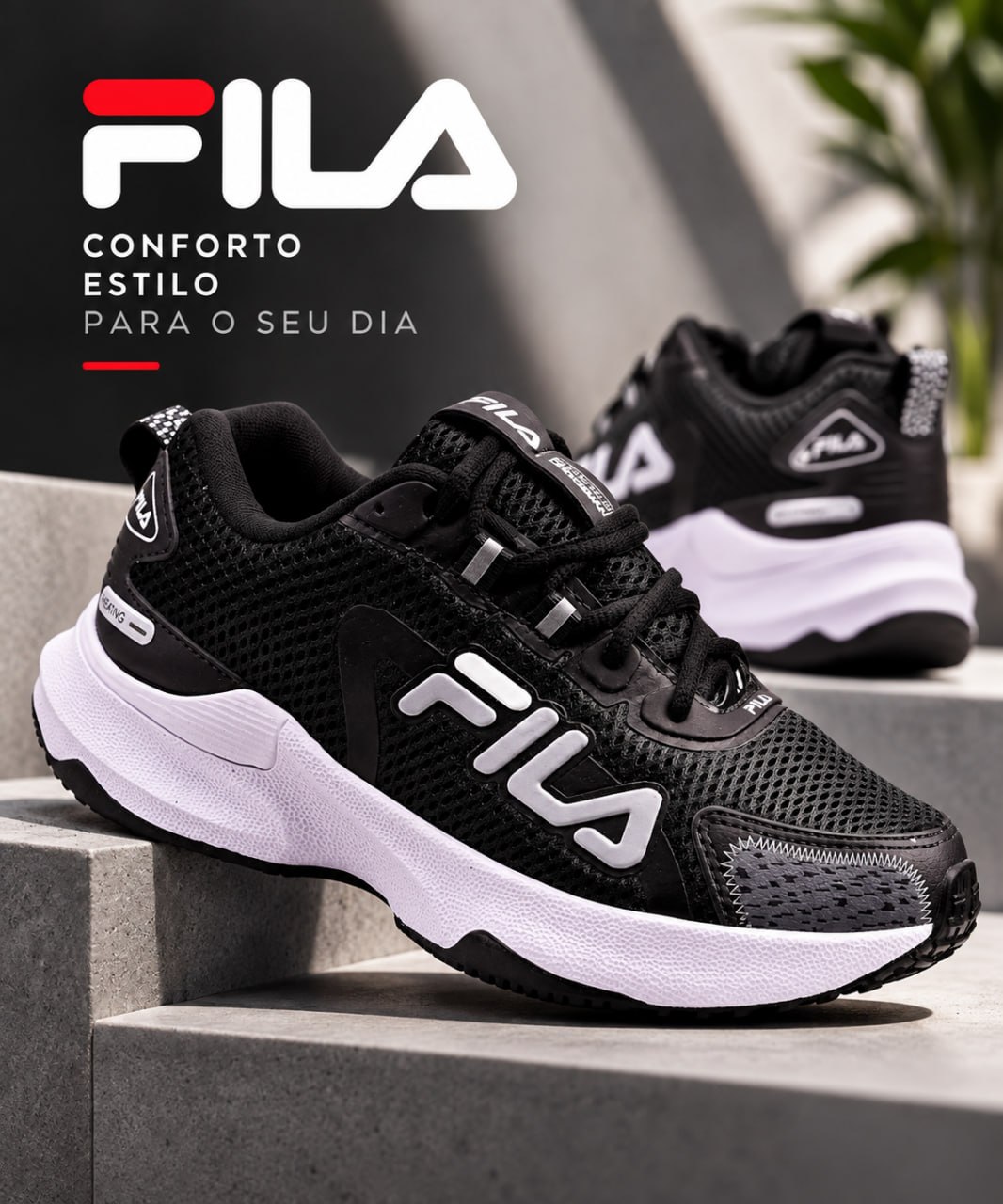 Tênis Fila Academia Treino Caminhada Macio Unisex