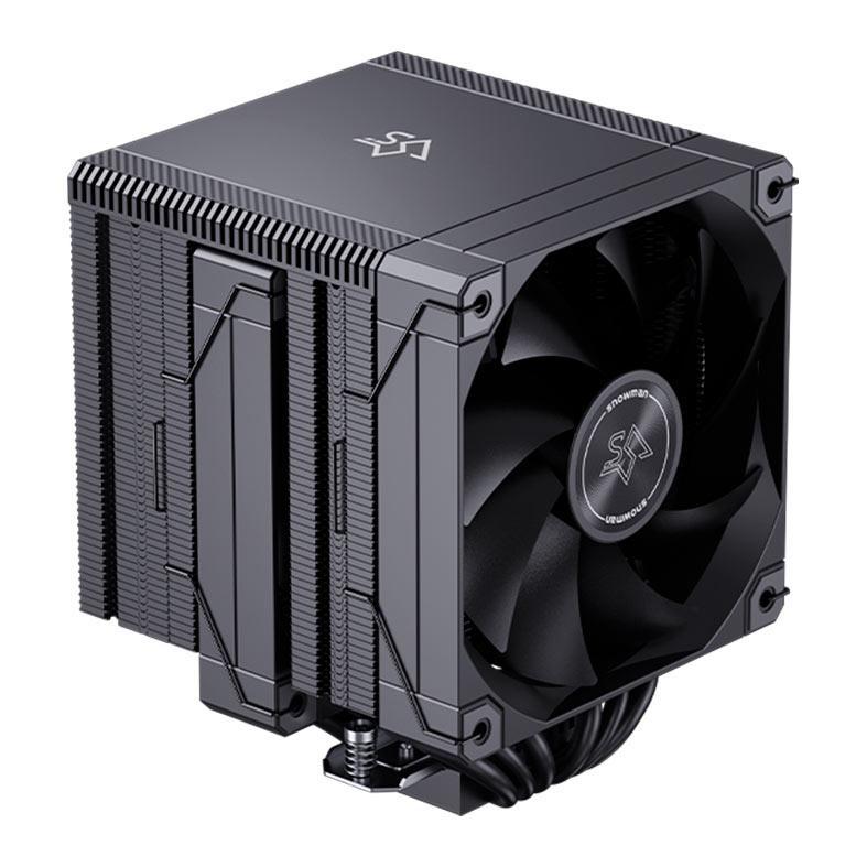 Cooler Snowman MT660 V4 com dois ventiladores de 120mm na cor preta, projetado para resfriamento de processadores