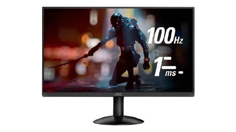 Monitor AOC 23,8 polegadas gaming com tela Full HD, 100Hz, 1ms de resposta e entrada HDMI