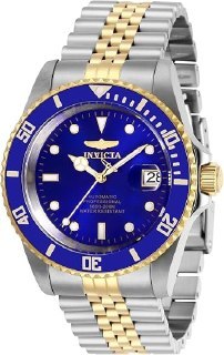 Relógio masculino Invicta Pro automático com mostrador azul e pulseira de aço inoxidável