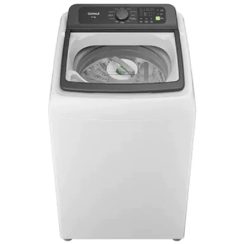 Máquina de Lavar Consul 14kg com 12 programas automáticos, cor branca, vista frontal