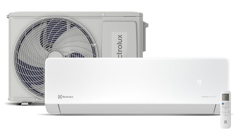 Ar Condicionado Split Electrolux Hi Wall MaxComfort Full Inverter 18.000 Btu/h, cor branca, instalado em parede com design moderno