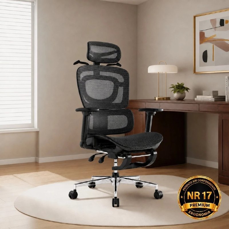 Cadeira Ergonomica Reforcada com Ajustes