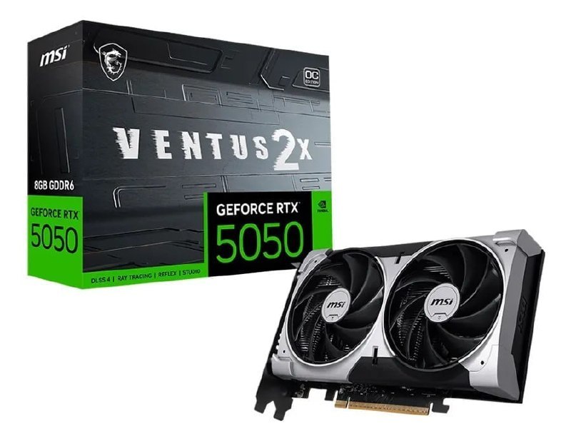 Placa de Vídeo MSI Nvidia GeForce RTX 5050 Ventus 2X OC 8GB