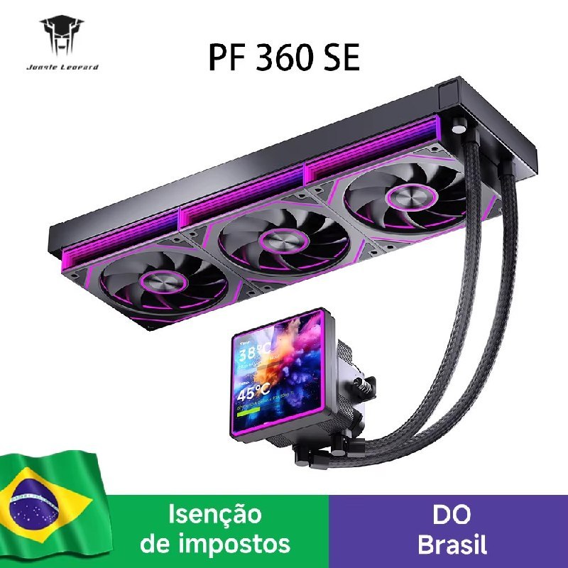 Water Cooler ProFlow SE 360mm ARGB AIO com radiador de 360mm, iluminação colorida e display LCD integrado para refrigeração de PC