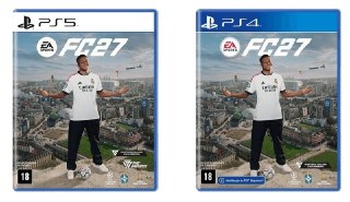 Jogo EA FC 27 para PlayStation em destaque na embalagem oficial