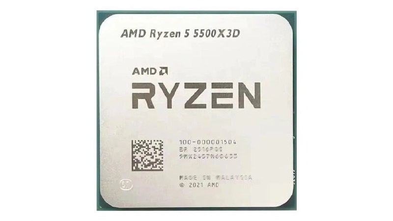 Processador AMD Ryzen 5 5500X3D com tecnologia 3D V-Cache em embalagem oficial