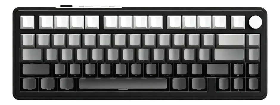 Teclado mecânico gamer sem fio Attack Shark X85 75% com layout compacto, switches mecânicos e iluminação RGB
