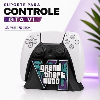 Suporte para controle GTA VI PS5 DualSense ou Xbox Series X|S