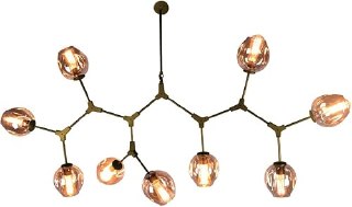 Luminária pendente Orbe de 40 cm em tom dourado/champagne, com design moderno e acabamento brilhante, ideal para decoração de interiores