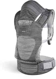 Mochila Kikka Boo Canguru Hoody Fly Knit Grey