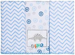 Conjunto de 3 paninhos de boca bordados da marca Papi Textil, modelo Karinho, com tamanho 32x32 cm cada, dispostos lado a lado em fundo bege