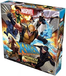 Jogo de tabuleiro cooperativo Galápagos X-Men Insurreição Mutante com peças e tabuleiro ilustrado