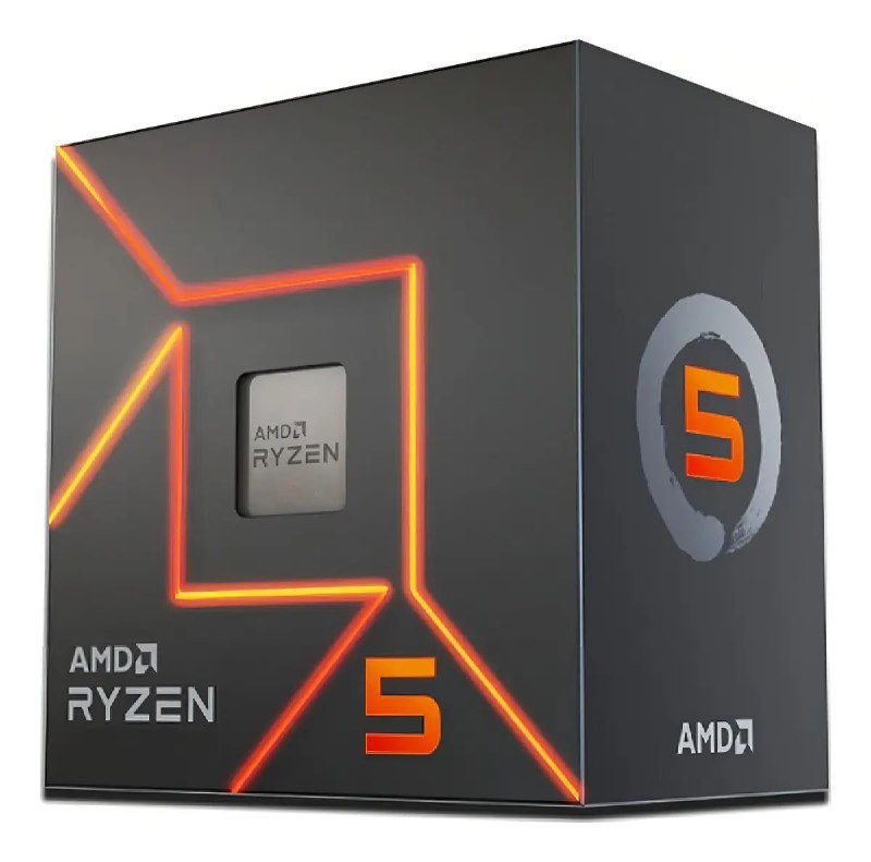 Processador AMD Ryzen 5 8500G com embalagem em destaque, mostrando o chip e o logotipo RDNA 3