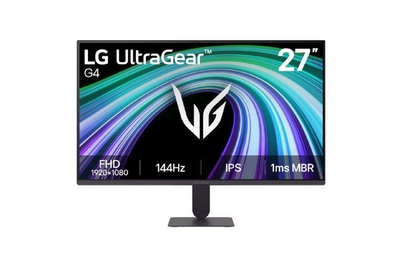 Monitor LG UltraGear G4 27 polegadas com tela IPS, resolução FHD, taxa de atualização de 144Hz e tempo de resposta de 1ms