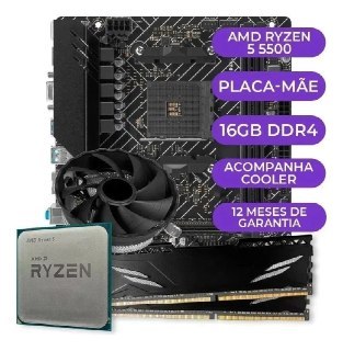 Kit Upgrade Gamer AMD Ryzen 5 5500 + A520M + 16GB DDR4