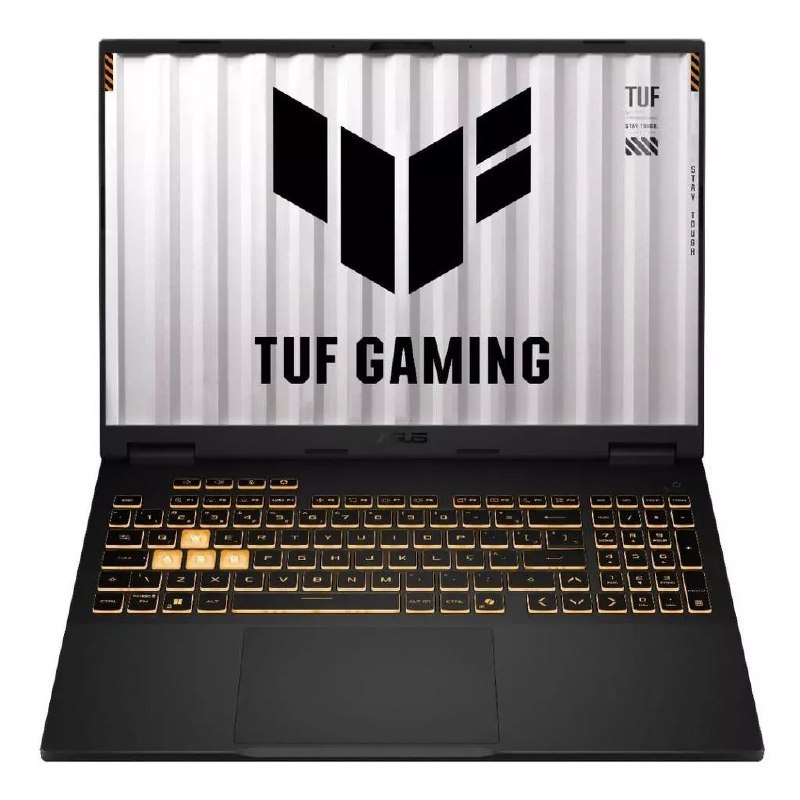 Notebook Asus TUF Gaming F16 com design robusto, teclado iluminado e tela de alta resolução