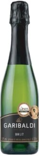 Garrafa de espumante Garibaldi Branco Brut Prosecco com rótulo verde e detalhes dourados, em caixa com 6 unidades de 750ml