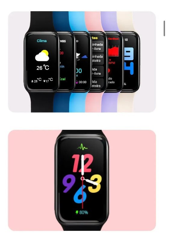Pulseira Multi Smartband B2 Wr201 Multilaser com tela colorida mostrando dados de saúde como frequência cardíaca, passos e notificações