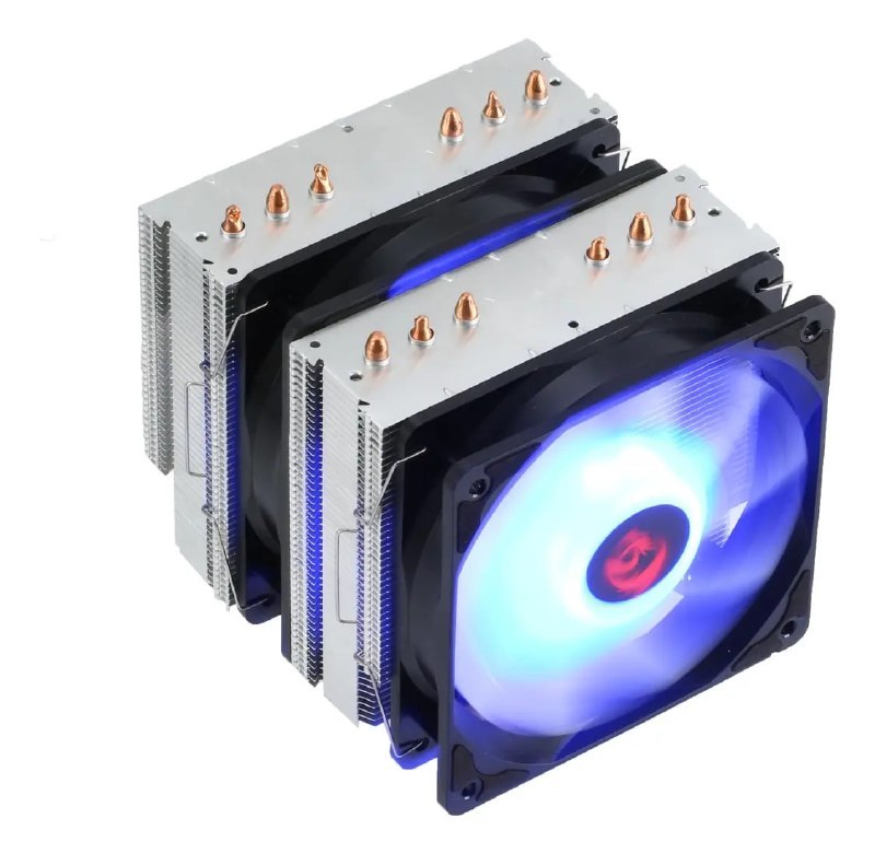 Air Cooler Redragon Rind RGB na cor preta, com design compacto e iluminação RGB visível