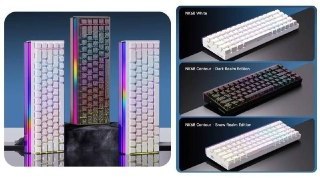 Teclado mecânico Ajazz NK68 com switches azuis e iluminação RGB em layout compacto 65%
