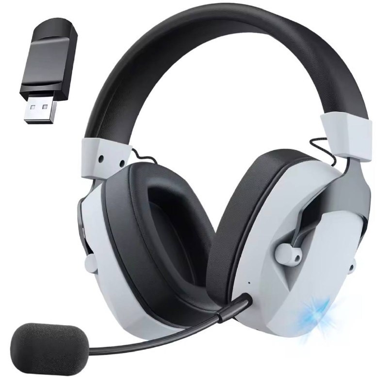 Headset sem fio BL100 com design moderno, fones sobrepostos e microfone retrátil, na cor preta e cinza