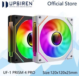 Projetor Upsiren UF-1 PRISM 4 PRO com design prismático e 4 ventiladores para refrigeração, medindo 120x120x25mm