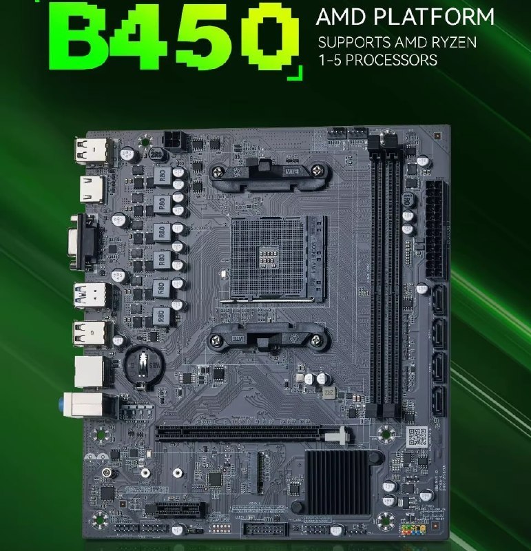 Placa mae B450M Qiyida para Ryzen 1 a 5 geracao