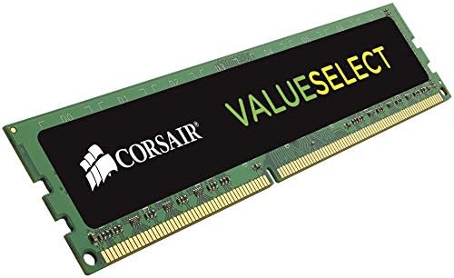 Módulo de memória RAM Corsair VALUE SELECT 4GB DDR3 1600MHz com dissipador verde e etiqueta preta