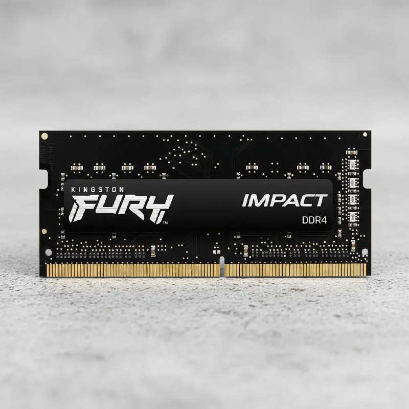 Memória RAM Kingston Fury Impact DDR4 16GB 3200MHz na cor preta, modelo KF432S20IB/16