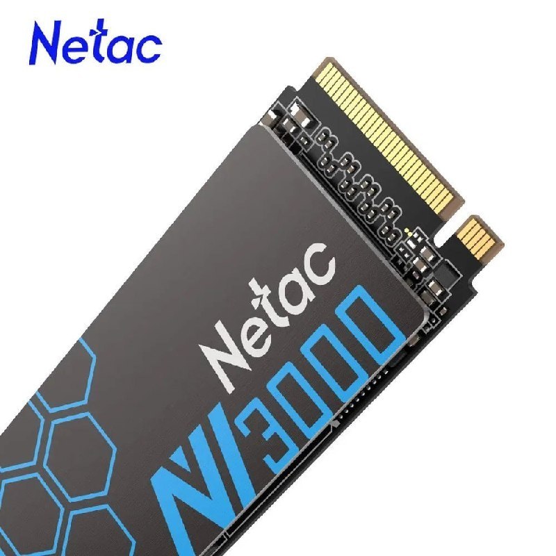 SSD NVMe 250GB Gen3 da Netac com design M.2 2280 em destaque