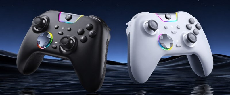 Controle Sem FIo EasySMX X05 Pro Rgb, Hall Effect, Botoes Programaveis, Conexao Tri Mode, 1000hz & 1000mAh