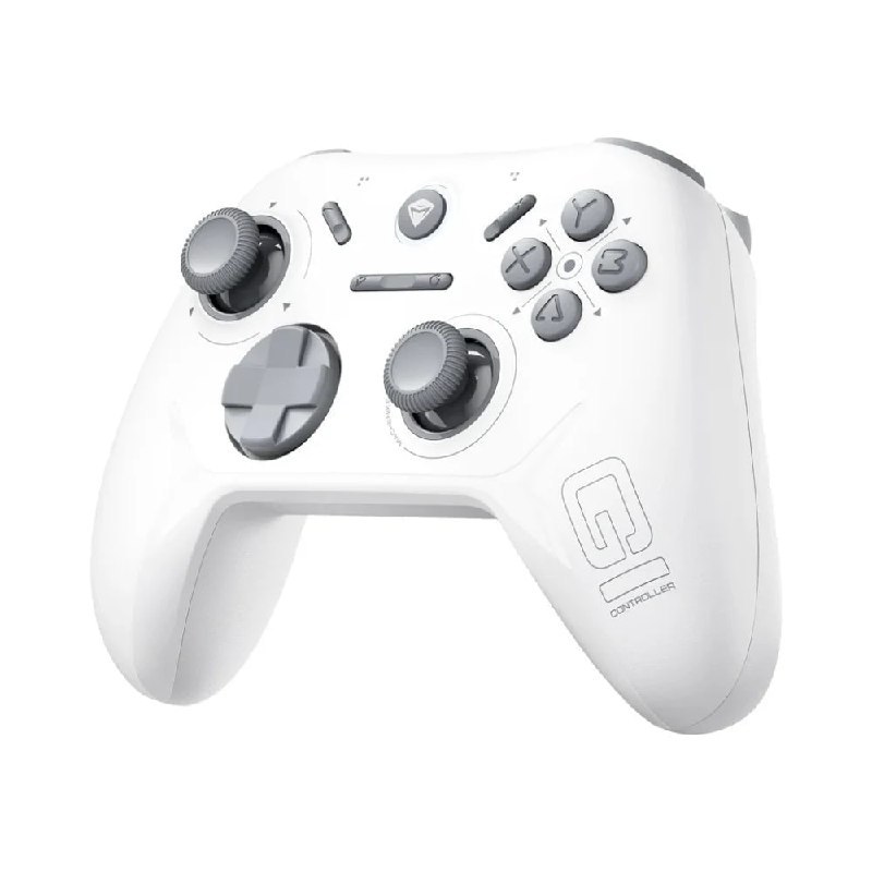 Controle sem fio Machenike G1 na cor branca com dois analógicos, D-pad, botões de ação X/Y/A/B, gatilhos Hall Effect e botão central, em vista frontal sobre fundo branco