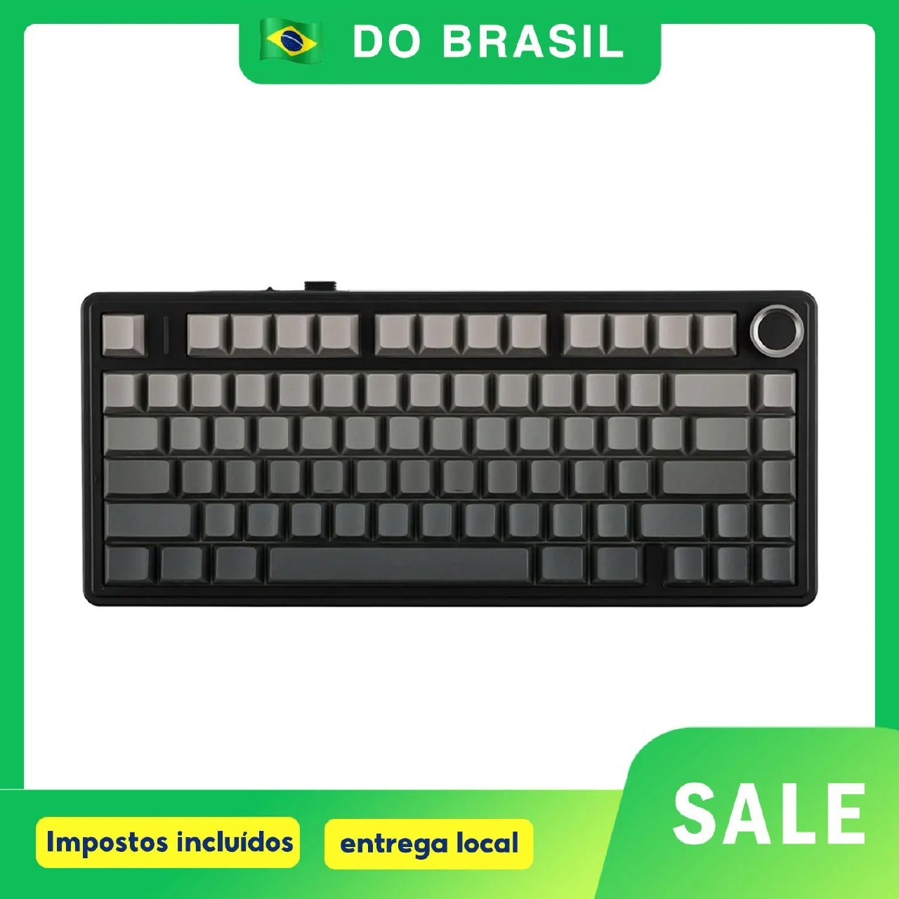 Teclado Sem Fio Mecânico Aula F75 RGB Hot Swap