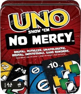 Jogo de Cartas Uno No Mercy Edição em Lata Mattel