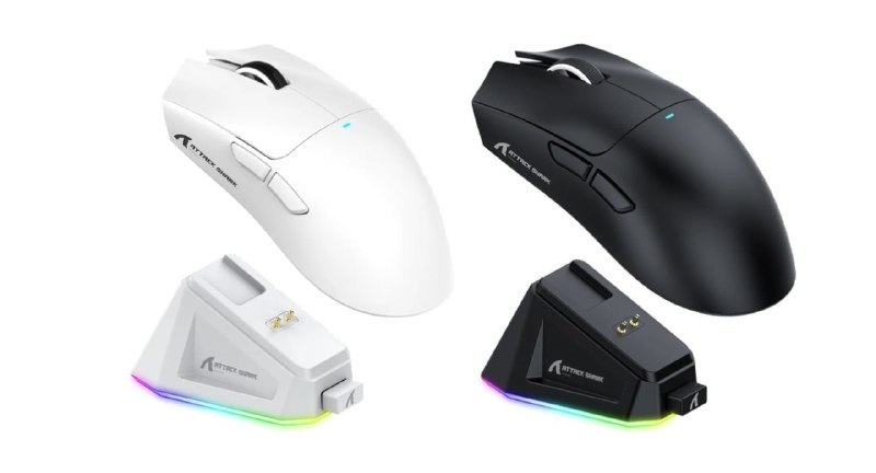 Mouse Gamer Sem Fio Attack Shark X11 com Dock de Carregamento