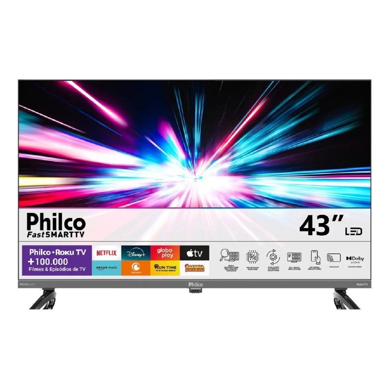 Smart TV Philco 43" Full HD P43CRA com Wi-Fi e Conversor Digital