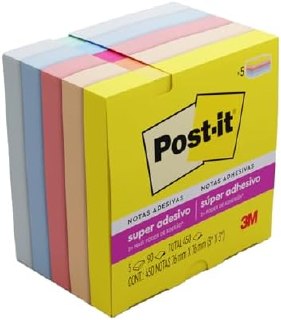Bloco de Notas Adesivas POST-IT 3M Coleção Alegria - 450 Folhas