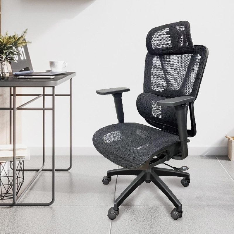 Cadeira Ergonômica Python Fly - Malha, Lombar Fixa e Braços 3D