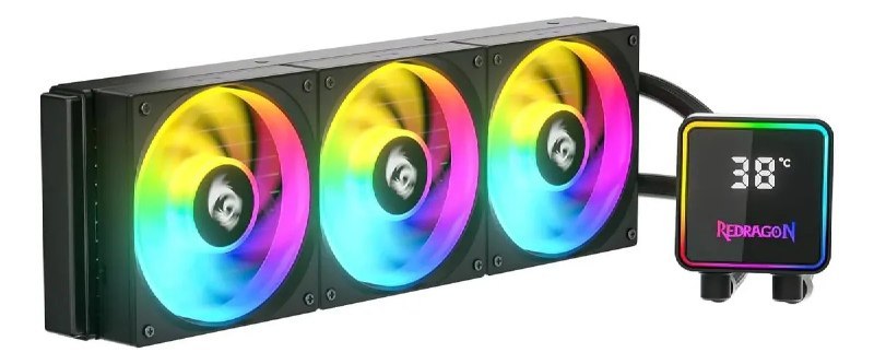 Water Cooler Redragon 360mm com Display e Iluminação ARGB