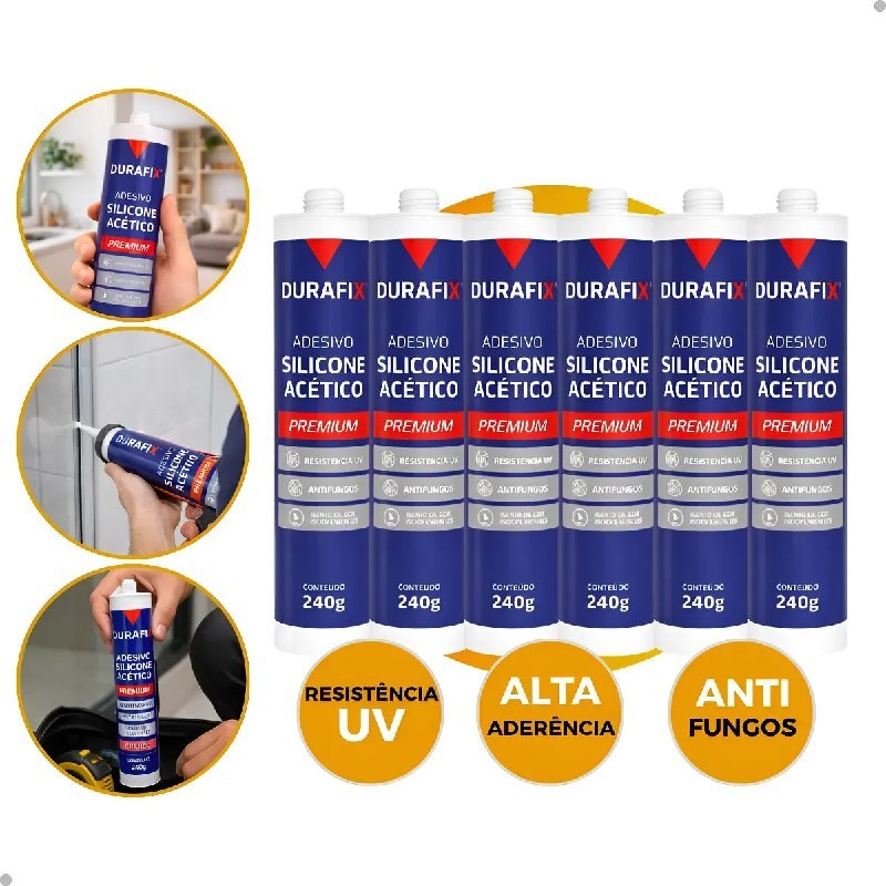 Silicone Acético Vedação Construção Vidro Box Profissional