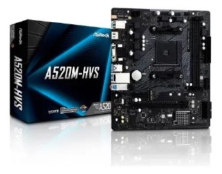 Placa Mae Amd Am4 A520 2xddr4 Hdmi/vga A520m-hvs Asrock