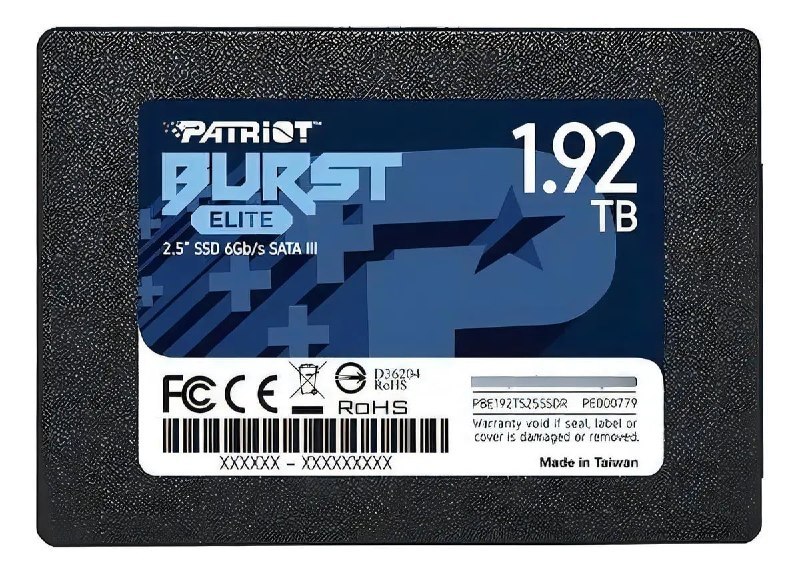 SSD Interno Patriot Burst Elite 1,92 TB SATA III Preto