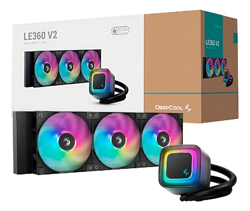 Water Cooler Deepcool Le360 V2 Preto Anti-leak Argb 360mm Ar