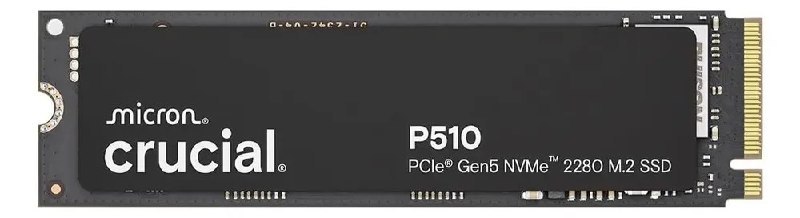 SSD PCIe5 Nvme Crucial P510 de 2 TB de 5ª geração a 11,000 MB/s
