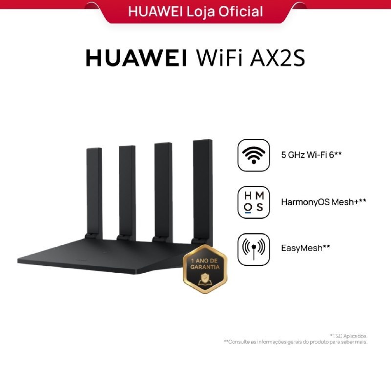Huawei WiFi Ax2s Roteador Ws7000 V2 Dual Band Wi-Fi 6
