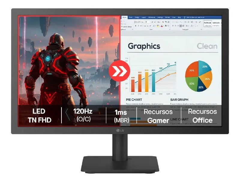 Monitor LG FHD 22” 120Hz Home & Office