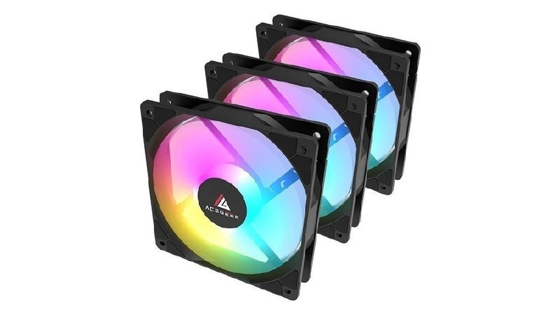 Kit Ventoinhas Acegeek RW12 3x1 Rainbow 120mm