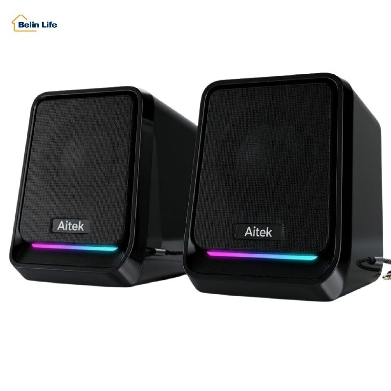 Caixa de Som Gamer RGB Estéreo 10W P2 USB